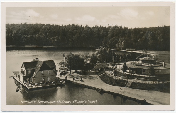 Rominter Heide, Marinowo-See und Kurhaus mit Tanzpavillon