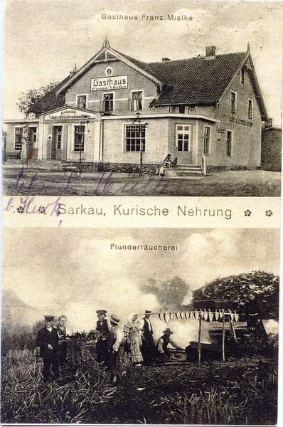 Sarkau, Gasthaus Franz Mielke, Flunderraeucherei
