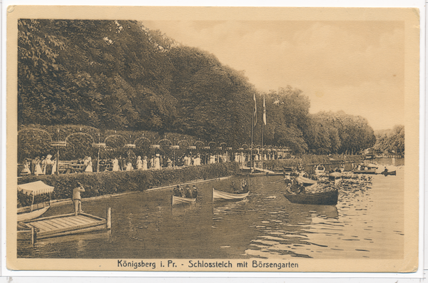 Königsberg, Schlossteich mit Börsengarten