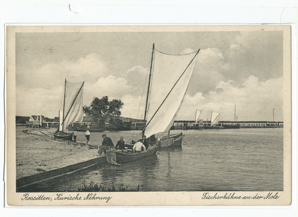 Rossitten Kr. Samland, Fischerkähne im Hafen