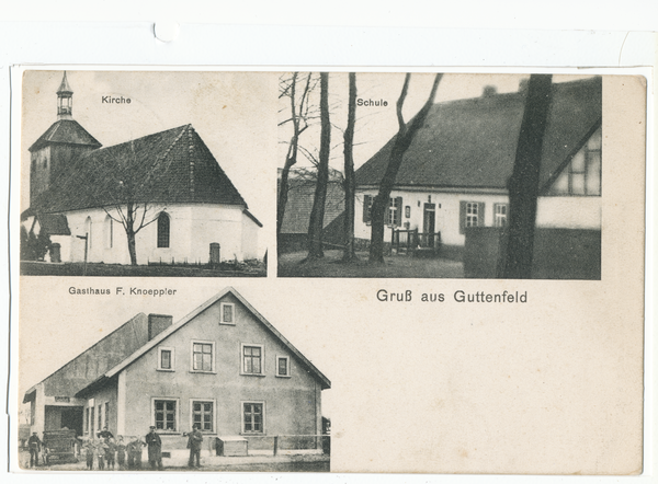 Guttenfeld Kr. Preußisch Eylau, Kirche, Schule, Gasthaus