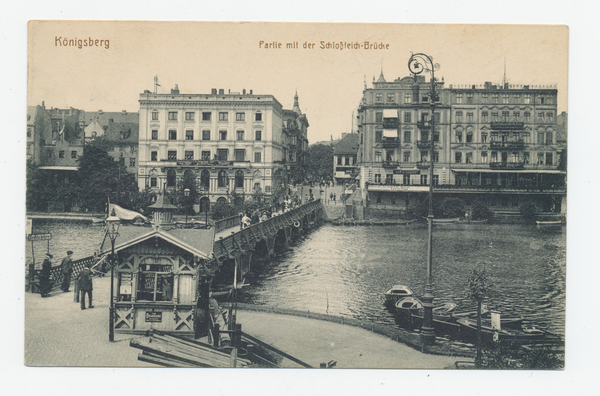 Königsberg, Schloßteich mit Schloßteichbrücke