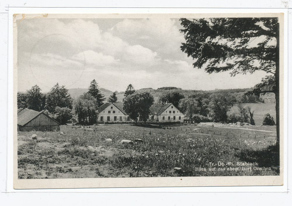 Stablack Kr. Preußisch Eylau, Gutsbezirk und Truppenübungsplatz, ehem. Dorf Orschen