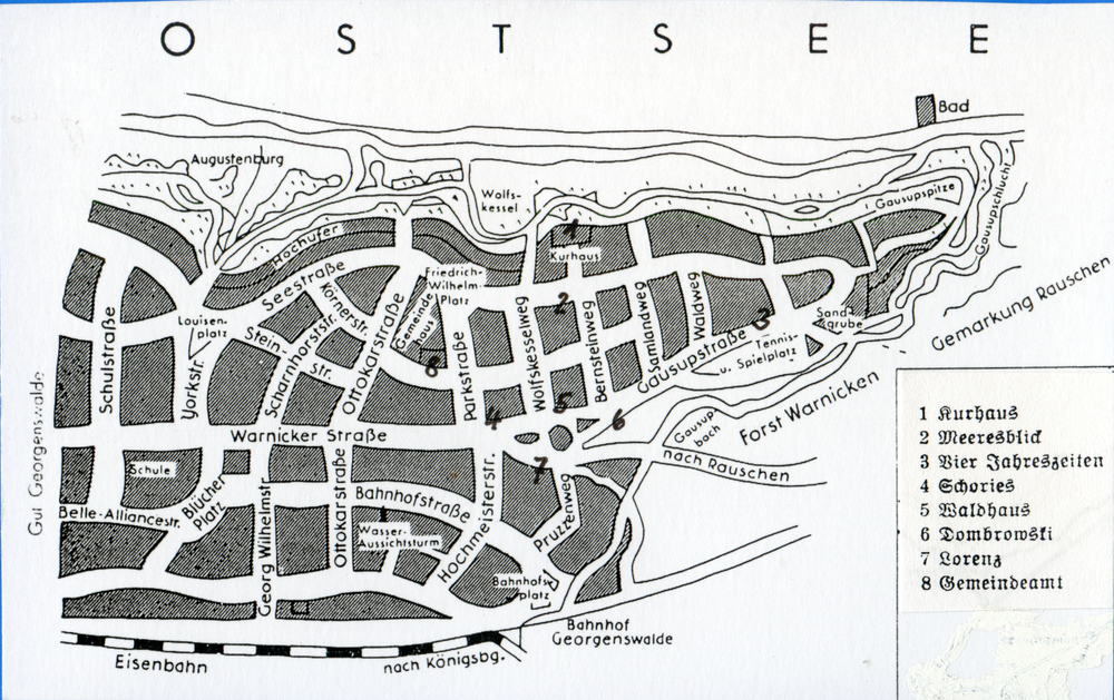 Georgenswalde, Stadtplan