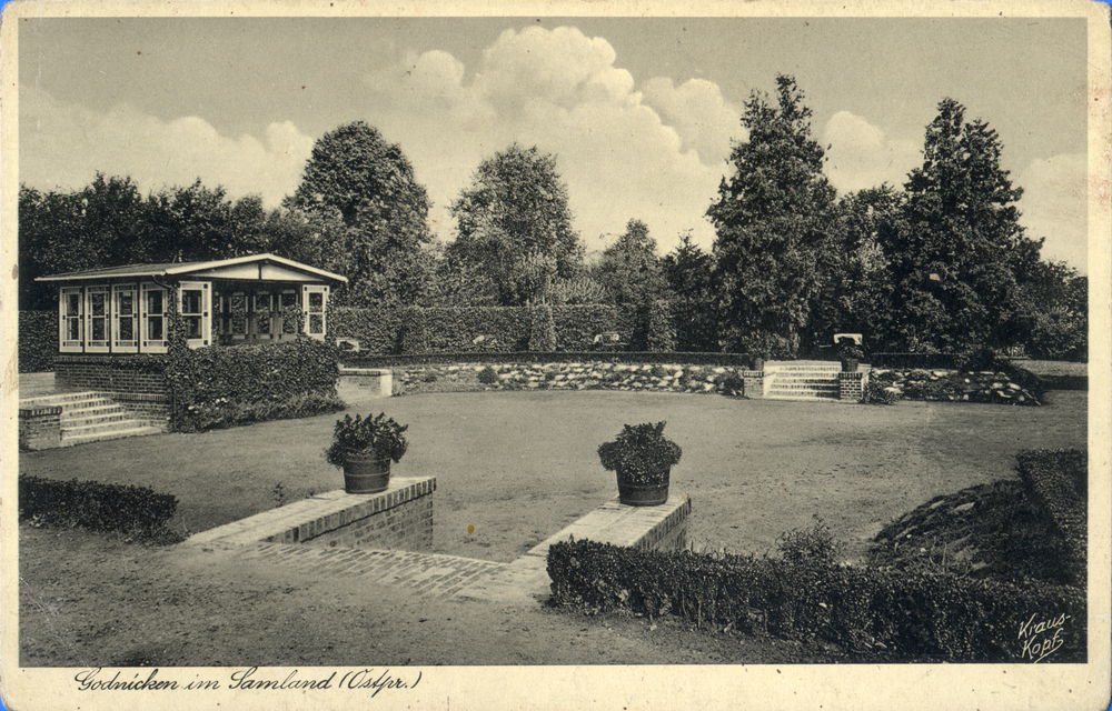 Godnicken, Gaststätte "Zum grünen Jäger", Terrassengarten