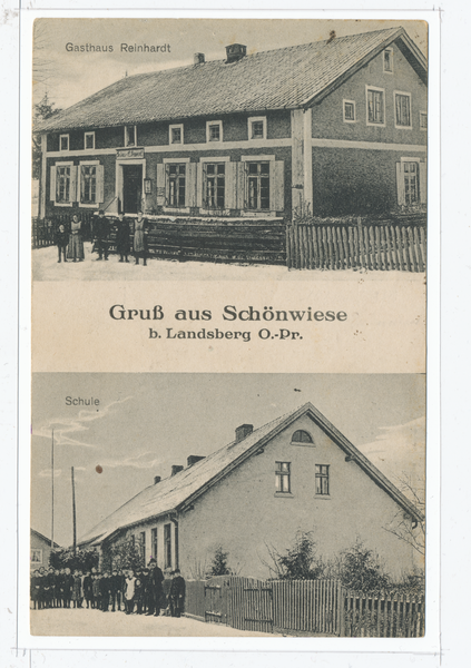 Schönwiese Kr. Preußisch Eylau, Gasthaus, Schule