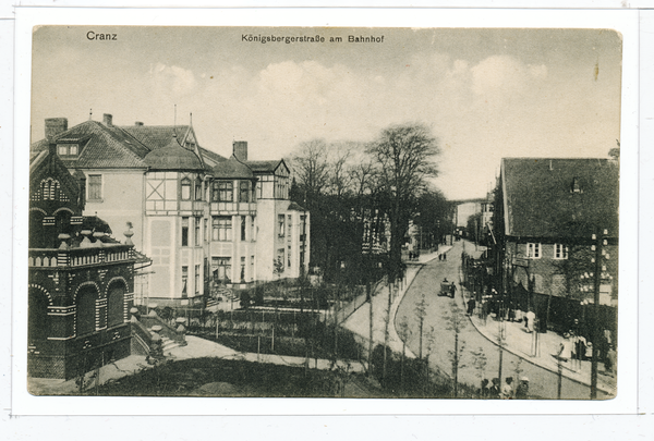 Cranz, Königsberger Straße am Bahnhof