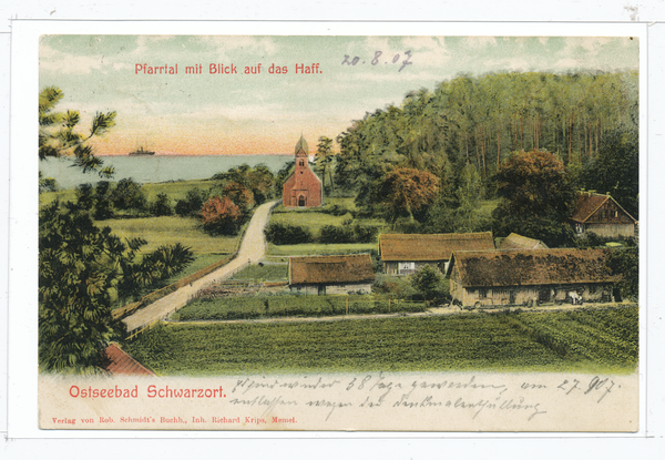 Schwarzort, Blick vom Evaberg auf das Kurische Haff