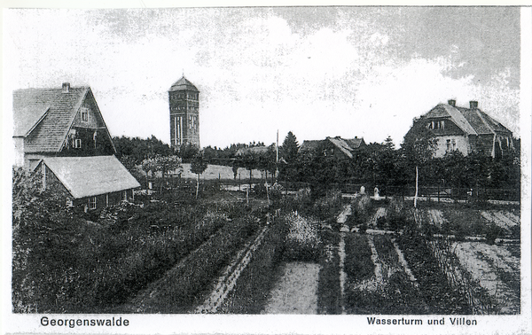 Georgenswalde, Wasserturm und Villen