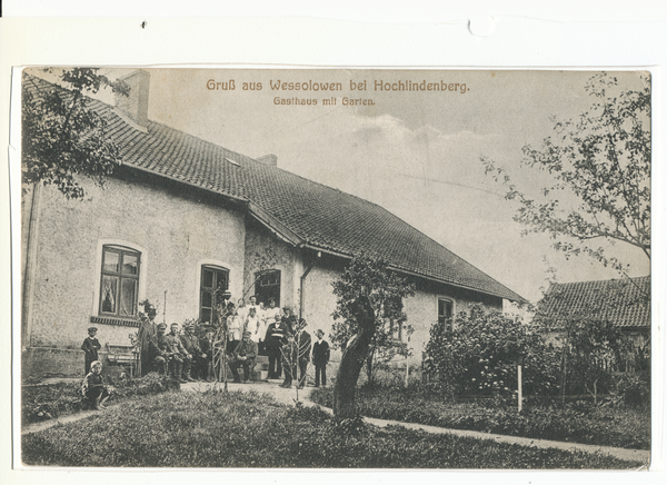 Wessolowen Kr. Gerdauen, Gasthaus mit Garten