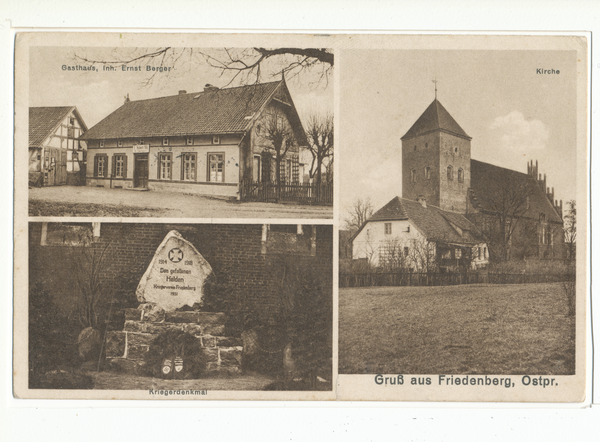 Friedenberg, Gasthaus, Kriegerdenkmal, Kirche