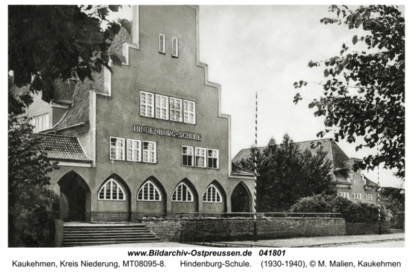 Kaukehmen, Hindenburg-Schule