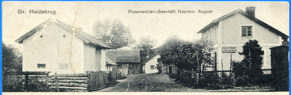 Groß Heydekrug, Posamentier-Geschäft Geschw. August