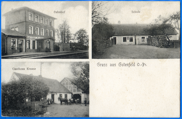 Gutenfeld, Bahnhof, Schule, Gasthaus Krause