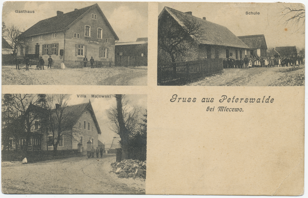 Peterswalde Kr. Stuhm, Gasthaus, Schule, Villa Majewski