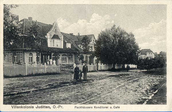 Juditten Kr. Königsberg, Villenkolonie, Packhäusers Konditorei und Café