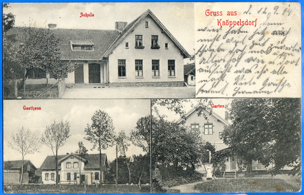 Knöppelsdorf, Schule, Gasthaus, Garten