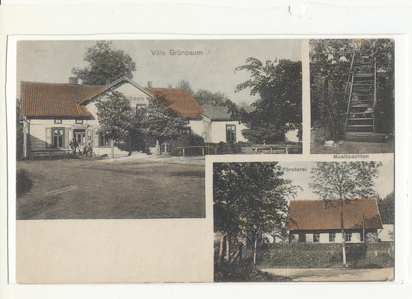 Grünbaum Kr. Elchniederung, Villa Grünbaum, Musikpavillon, Försterei
