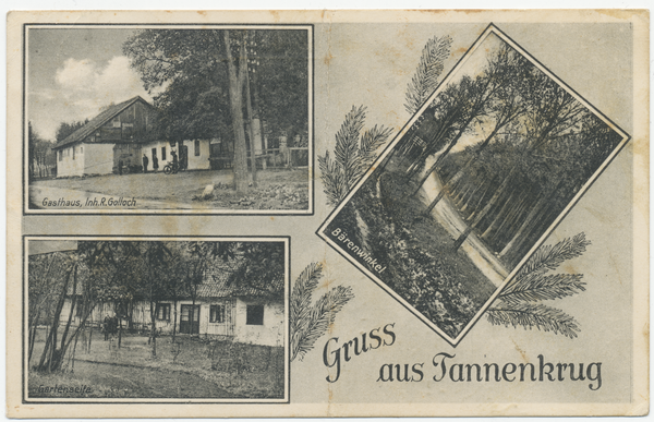 Tannenkrug, Gasthaus, Inh. R. Golloch mit Gartenseite und Bärenwinkel