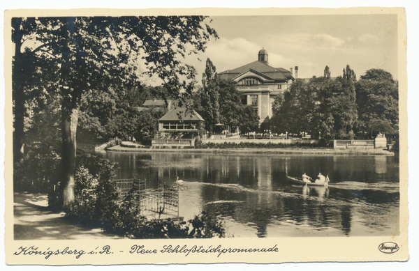 Königsberg, Schloßteichpromenade und Stadthalle