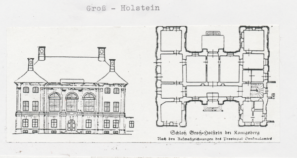 Groß Holstein, Schloss bei Königsberg, Aufmaßzeichnungen