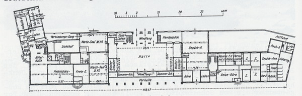 Königsberg, Nordbahnhof, Erdgeschoß, Empfangsgebäude