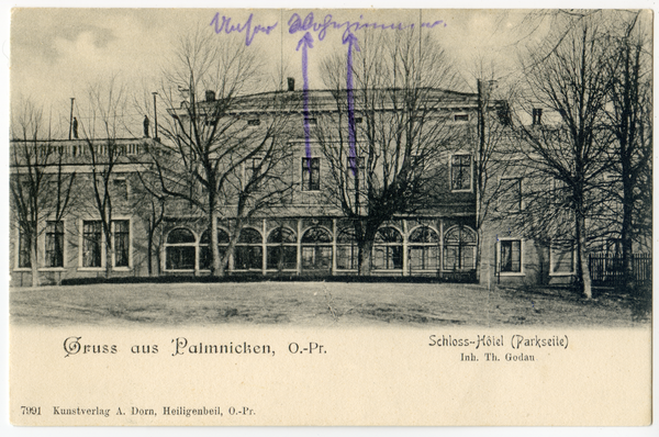 Palmnicken, Schlosshotel, Parkseite
