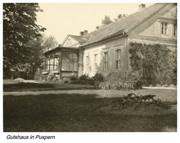 Groß Puspern, Gutshaus in Puspern, Gartenseite