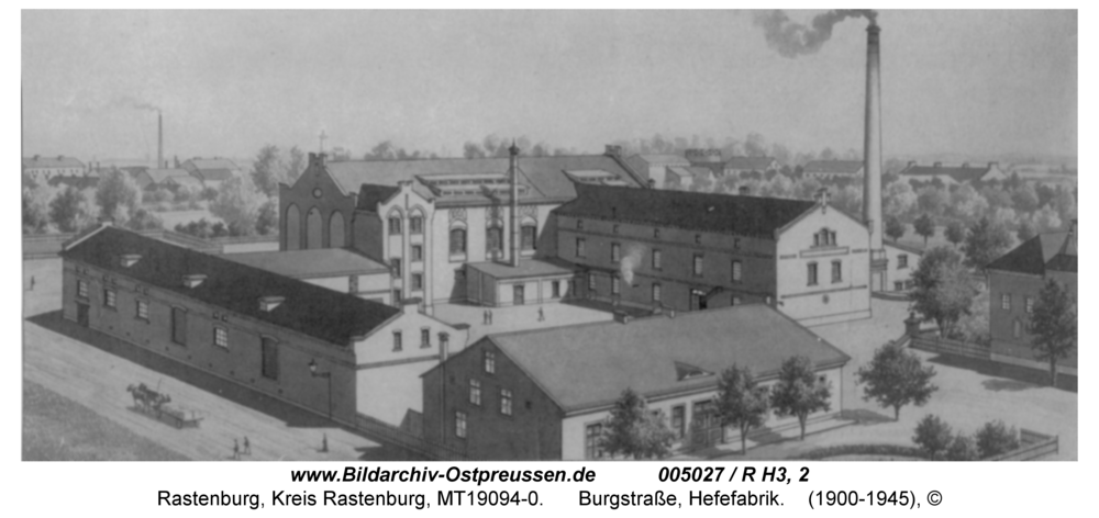 Rastenburg, Burgstraße, Hefefabrik