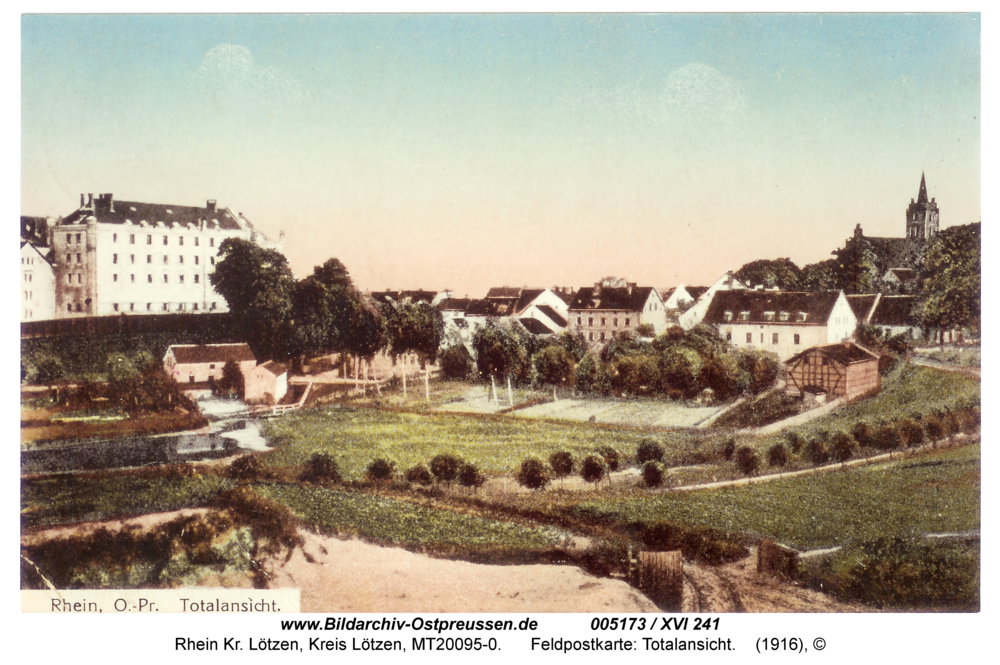 Rhein, Feldpostkarte: Totalansicht