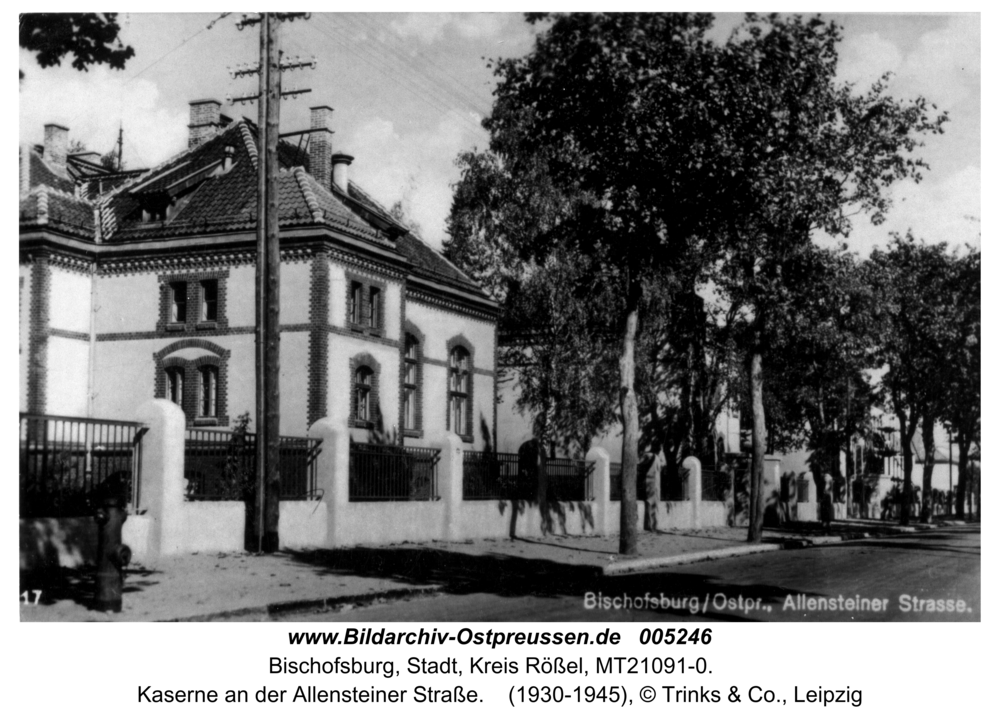 Bischofsburg, Kaserne an der Allensteiner Straße