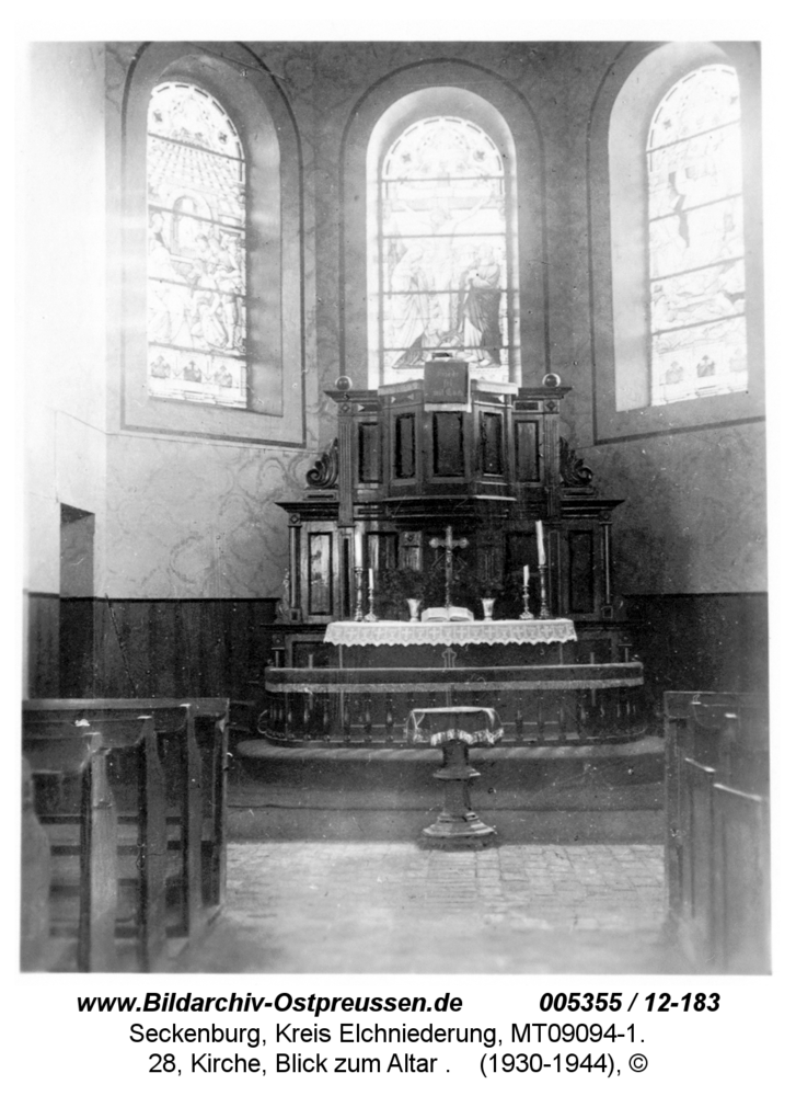 Seckenburg, 28, Kirche, Blick zum Altar