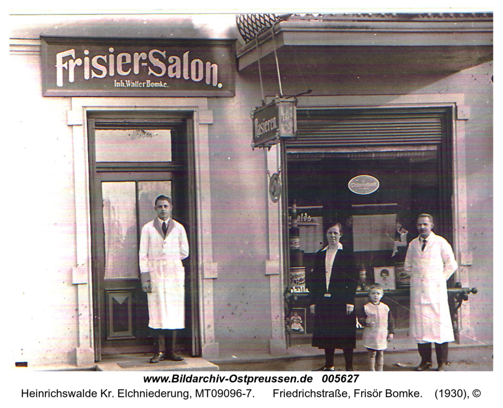 Heinrichswalde, Friedrichstraße, Frisör Bomke