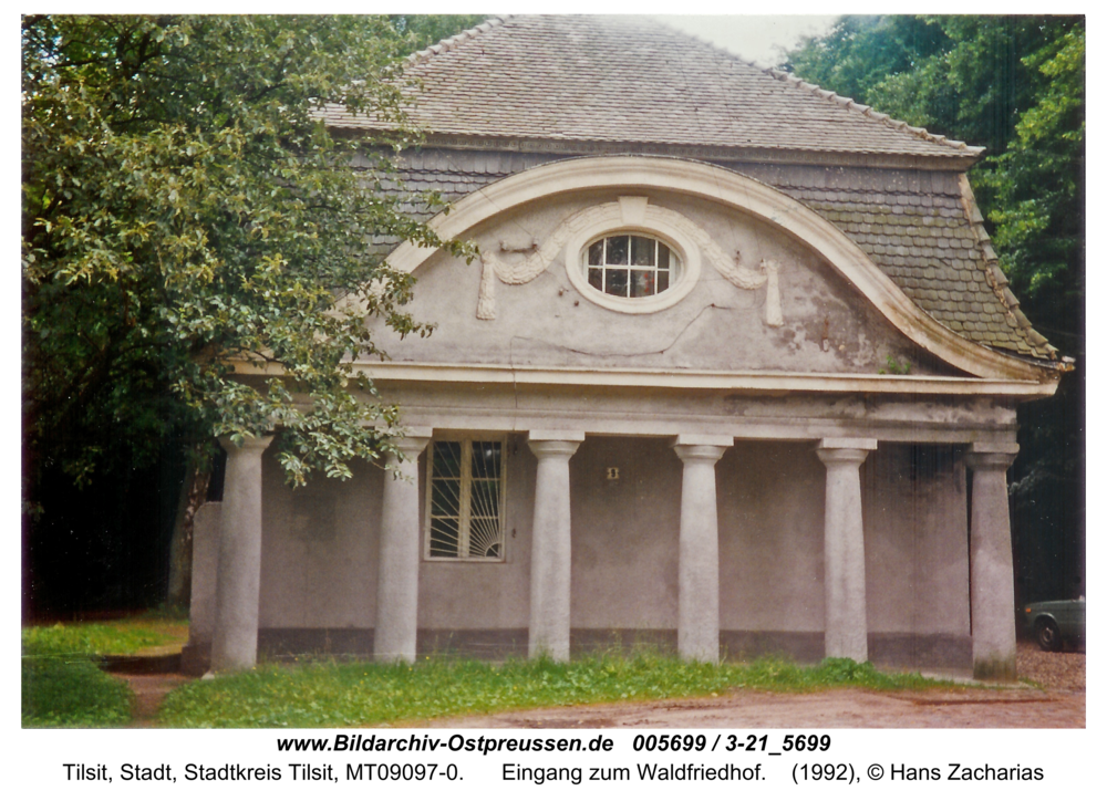 Tilsit, Eingang zum Waldfriedhof