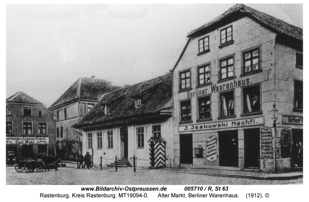 Rastenburg, Alter Markt mit Stadtwache