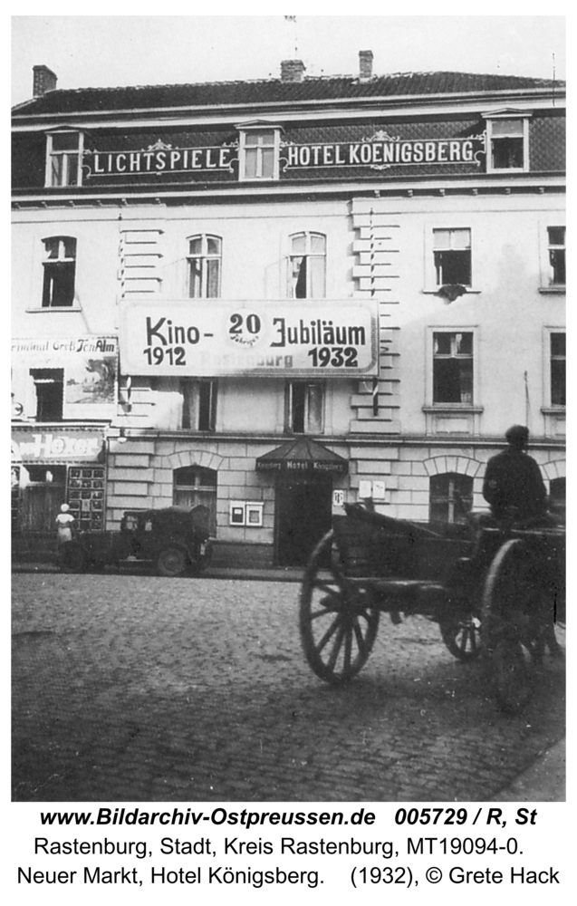 Rastenburg, Neuer Markt, Hotel Königsberg