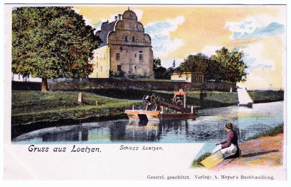 Lötzen, Postkarte: Schloss