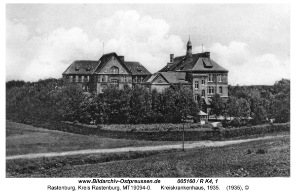 Rastenburg, Stiftstraße, Kreiskrankenhaus, 1935