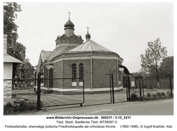 Tilsit, Flottwellstraße, ehemalige jüdische Friedhofskapelle als orthodoxe Kirche