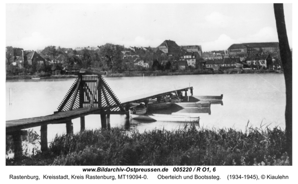 Rastenburg, Oberteich und Bootssteg