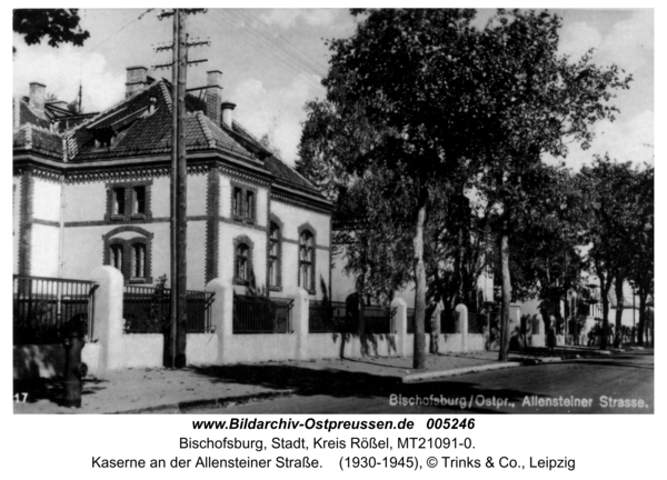 Bischofsburg, Kaserne an der Allensteiner Straße