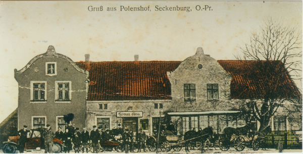 Polenzhof, Gasthaus Hermann Blosze Postkarte