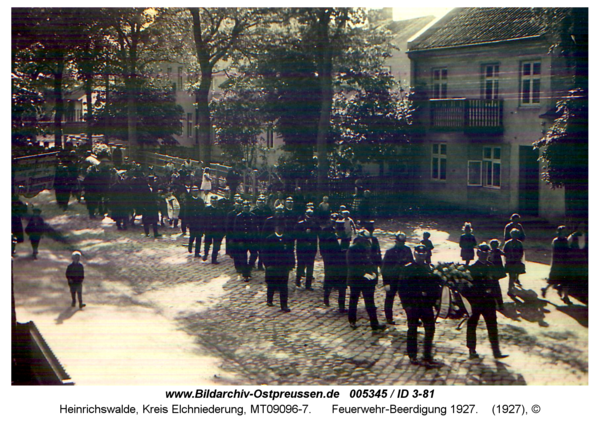 Heinrichswalde, Feuerwehr-Beerdigung 1927