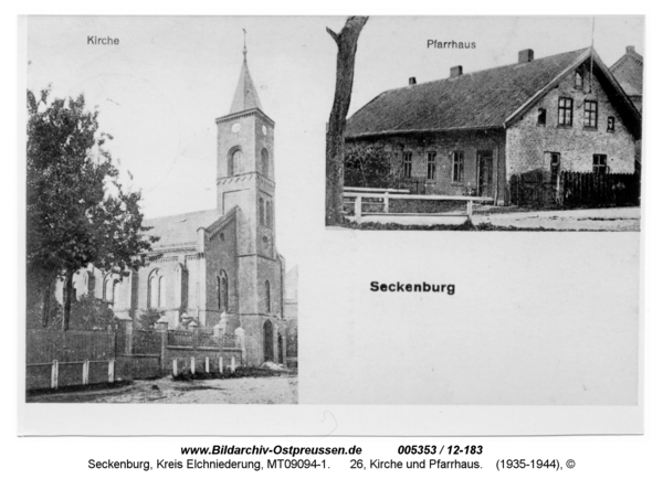 Seckenburg, 26, Kirche und Pfarrhaus