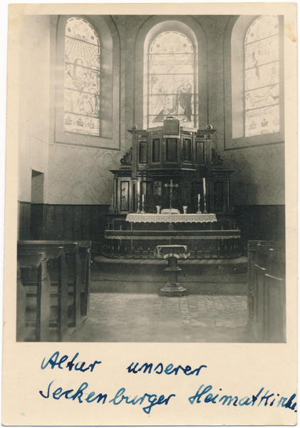 Seckenburg, Kirche, Blick zum Altar