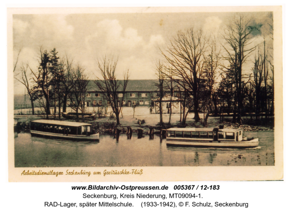 Seckenburg,  RAD-Lager, später Mittelschule