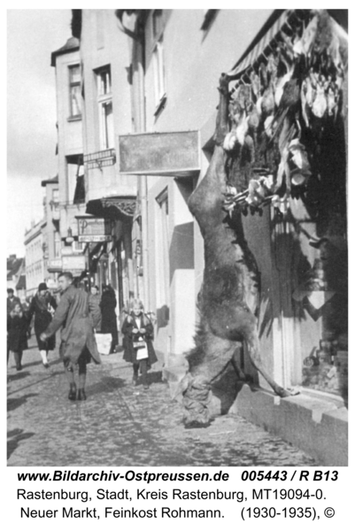 Rastenburg, Neuer Markt, Feinkost Rohmann