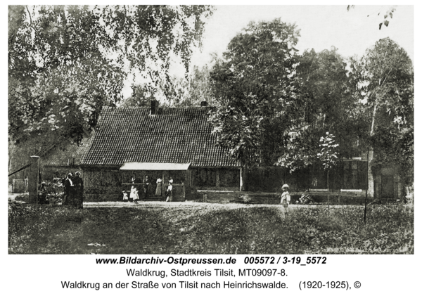 Waldkrug Stadtkr. Tilsit, Waldkrug an der Straße von Tilsit nach Heinrichswalde