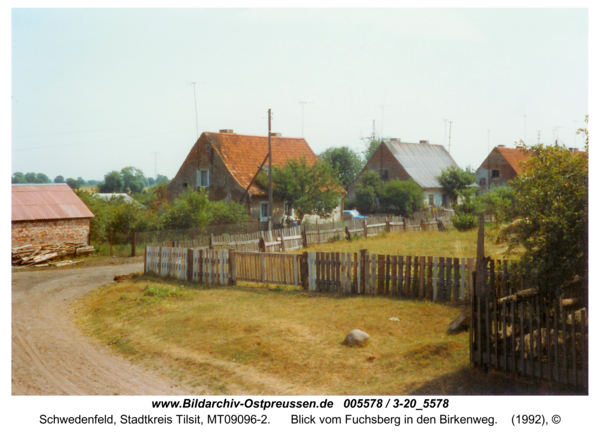 Schwedenfeld, Blick vom Fuchsberg in den Birkenweg