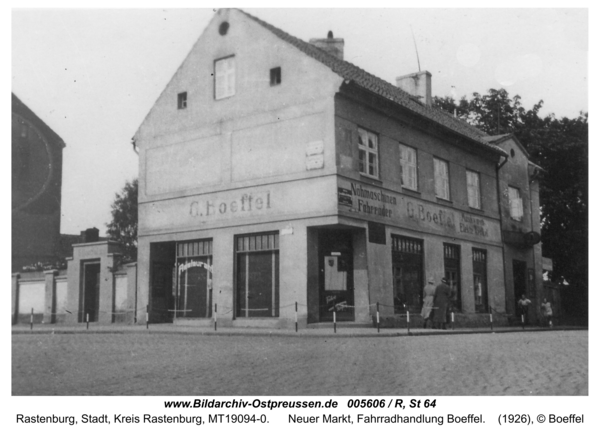 Rastenburg, Neuer Markt, Fahrradhandlung Boeffel